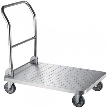 Stainless Steel PlatForm Trolley c/w Foldable Handle-LD-PFT-1003/SS (Item No.G01-234)
