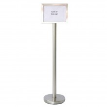 Stainless Steel Sign Board Stand (Lanscape) - SBS-022/SS-A4 (Item No: G01-451)
