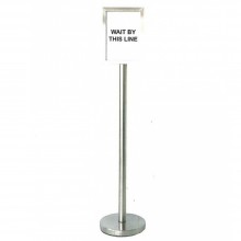 Stainless Steel Sign Board Stand (postscript) - SBS-023/SS-A3 (Item No : G01-452)