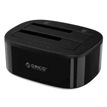 Orico 6228US3-C Dual Bay Super Speed USB3.0 Hard Drive Docking Station With Off Line Clone - Black