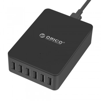 Orico DHE-6U 50W 6 Port Smart Desktop USB Charger - Black