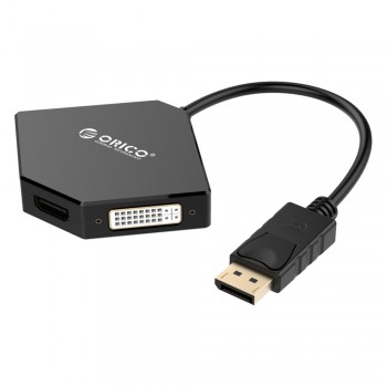 Orico DPT-HDV3 DisplayPort To HDMI+DVI+VGA Adapter - Black