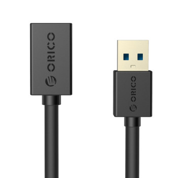 Orico USB3.0 AM To AF 1M Round USB Cable - Black