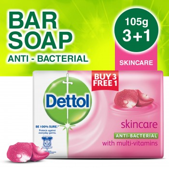Dettol Body Soap Skincare 105g 3+1 (free)