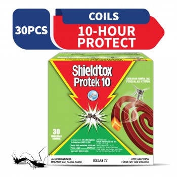 Shieldtox 10 Hours Protek Mosquito Coil 30 pieces