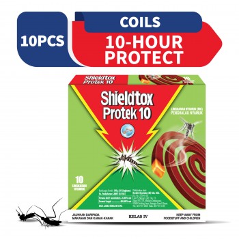 Shieldtox 10 Hours Protek Mosquito Coil 10 pieces