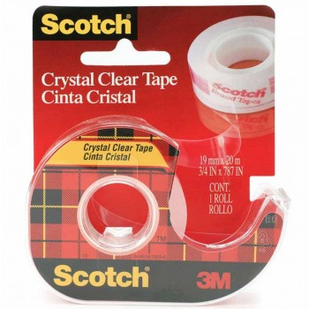 3M 1920 Crystal Clear Tape 19mmx20M