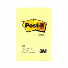 3M Post-itÂ® Notes 656 - 2in x 3in, 100 sheets - Canary Yellow