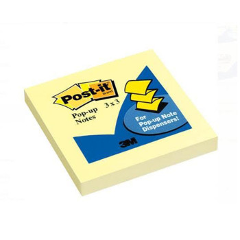 3M R330 Post-It Pop-Up 3"x 3" Notes Canary Yellow
