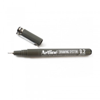 Artline Black Drawing System Pen 0.2mm (EK-232)