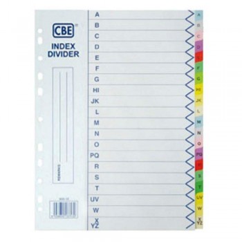 CBE 900-20 - (A-Z) Paper Color Index Divider (Item No: B10-152) A1R4B11