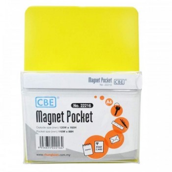 CBE Magnet Pocket 22216 A6 - Yellow (Item No: B10-187Y) A1R3B129