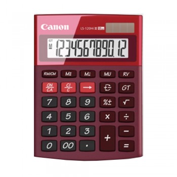 Canon LS-120Hi-III-RE12 Digits Desktop Calculator (Red)
