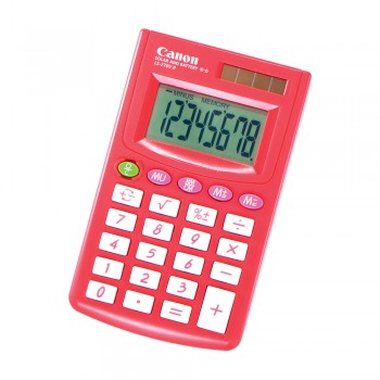Canon LS-270VII-RE 8 Digits Pocket Calculator (Red)