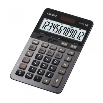 Casio Heavy Duty Calculator - 12 Digits, Tax Calculation, Solar & Battery, Extra Large Display (JS 20B)