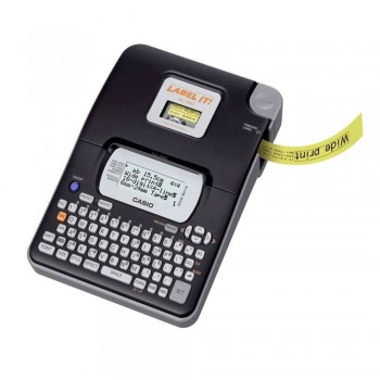Casio Label Printer - 16-Digit, 4-Line LCD, Printing and Tape Cutting, Usable Tape Width (KL-820)