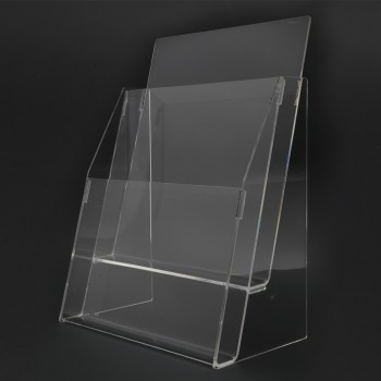 Acrylic A4 Brochure Holder Stand 2 Layer - 210mm (W) x 297mm (H)