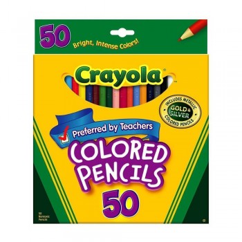 Crayola 50ct Long Color Pencil Non Toxic - 684050
