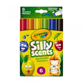 Crayola 6ct Silly Scents Chisel Washable Markers - 588197