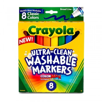 Crayola 8ct Broad Line Classic Washable Markers - 587808