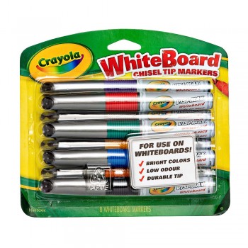 Crayola 8ct Chisel Tip Dry Erase Markers - 988900
