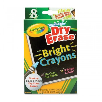 Crayola 8ct Washable Dry Erase Bright - 985202