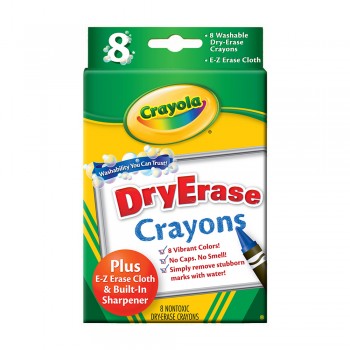 Crayola 8ct Washable Dry Erase Crayons - 985200