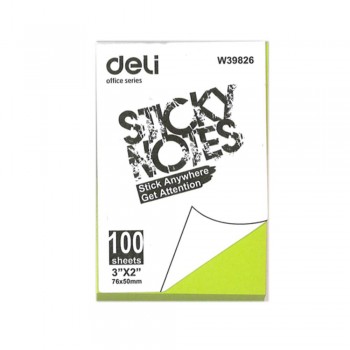 DELI W39826 Sticky Note 76x50mm - 100s G (R03-16GR) A9R2B2