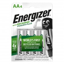 Energizer Power Plus AA Rechargeable Batteries - 4-count - 2000mAh - 1000 Cycles (Item No: B06-12) A1R2B225