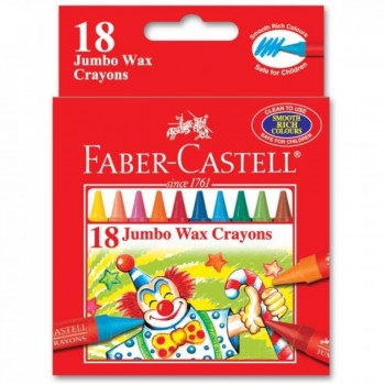 Faber Castell Jumbo Wax Crayons 122518 - 18pcs (Item No: A02-26) A1R1B156