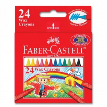 Faber Castell Wax Crayons 122424 - 24pcs (Item No: A02-24) A1R1B154