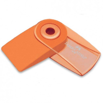Faber Castell SLEEVE Mini - PVC Eraser (Orange) Fluorescent Colours (Item No: A02-21 ORG) A1R1B150
