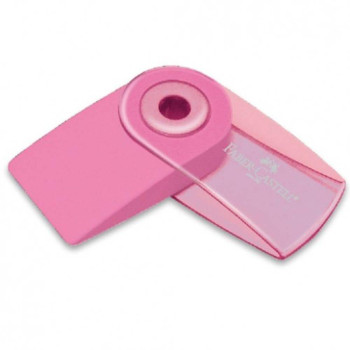 Faber Castell SLEEVE Mini - PVC Eraser (Pink) Fluorescent Colours (Item No: A02-21 PK) A1R1B150
