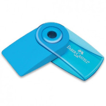 Faber Castell SLEEVE Mini - PVC Eraser (Light Blue) Fluorescent Colours (Item No: A02-21 LB) A1R1B150