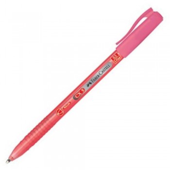 Faber Castell CX5 Ball Pen - 0.5mm Super Fine - RED (Item No: A02-06 CX5RD) A1R1B18