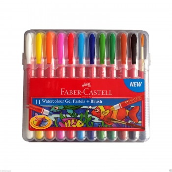 Faber-Castell Watercolour Gel Pastels 11 colours + Brush (121226)