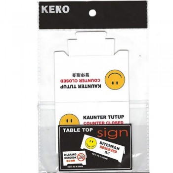 KENO Table Top Sign â€” COUNTER CLOSED