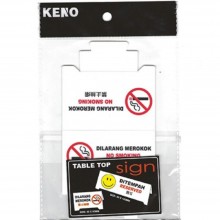 KENO Table Top Sign â€” NO SMOKING