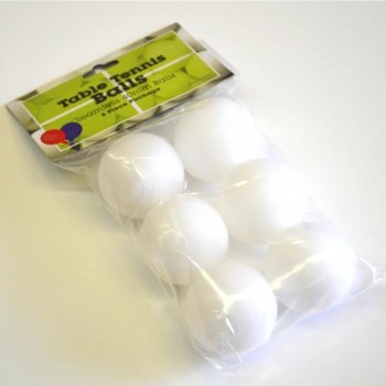 Table Tennis Ball White Color 6pc/pkt