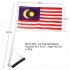 Bendera Malaysia Car Flag with Bracket polyester - 39.5cm x 30cm x 16cm