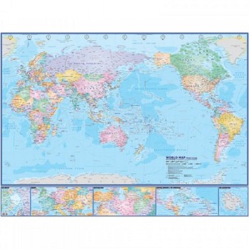 Map Of World Extra Large W112M - (Magnetic) H44" x W58"
