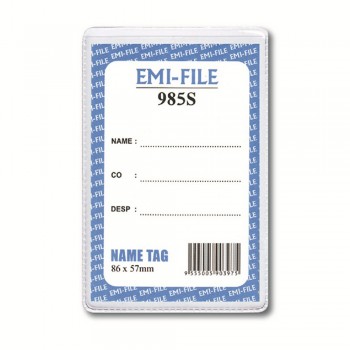 Transparent Name Tag 985 - 86mm (H) x 57mm (W) Card Size