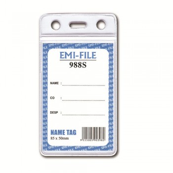 Transparent Name Tag 988 - 86mm (H) x 55mm (W) Card Size