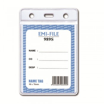 Transparent Name Tag 989 - 97mm (H) x 77mm (W) Card Size