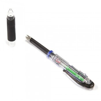 Faster 3+1 Ball Point Multi Pen - Clear Case 4 Colors (Item No: A07-02 CX313CLR) A1R1B226