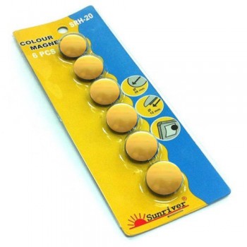 Magnet Button - 20mm- Yellow