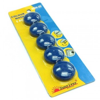 Magnet Button - 30mm 5pcs - Blue A1R2B11