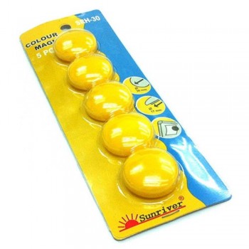 Magnet Button - 30mm 5pcs - Yellow A1R2B11