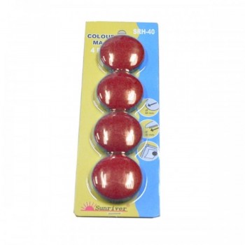 Magnet Button - 40mm 4pcs - Red A1R2B12