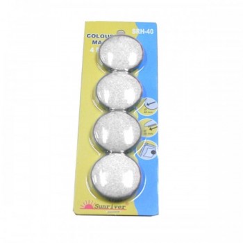 Magnet Button - 40mm 4pcs - White A1R2B12